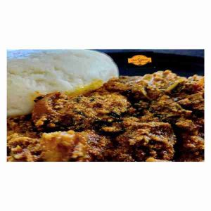 Wheat and Black Soup (From Edo State)